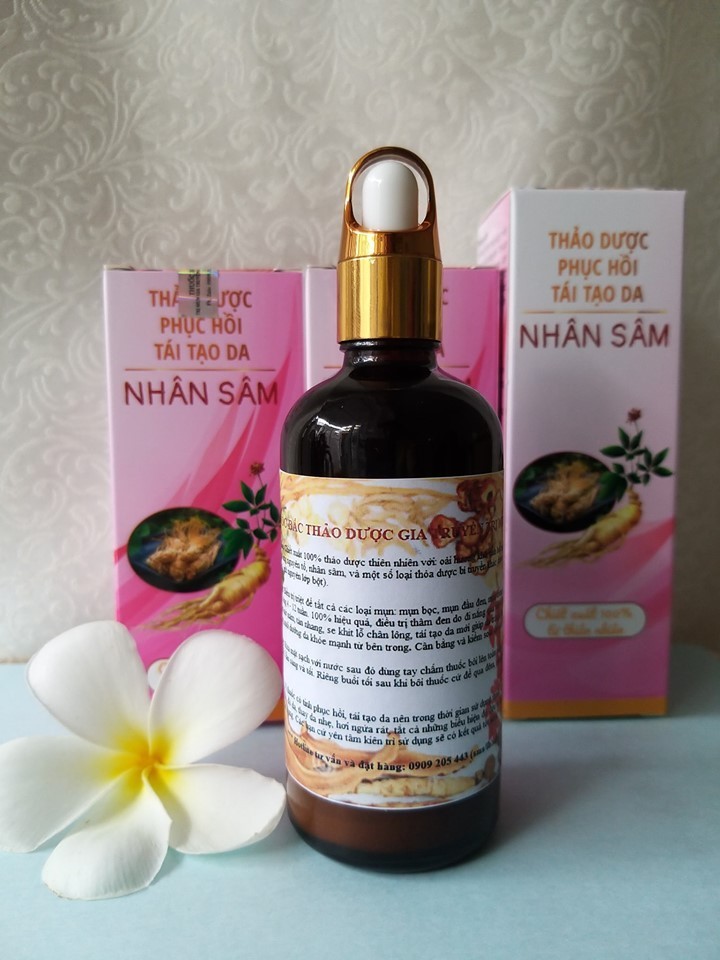 thuốc bắc trị mụn gia truyền & tái tạo da nhân sâm 100ml