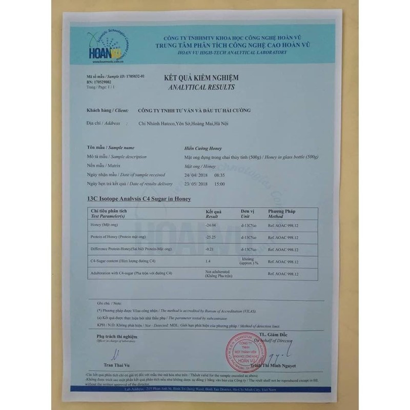 Mật Ong Hoa Nhãn Hưng Yên 1 Lít