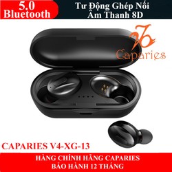 Tai Nghe Bluetooth 5.0 CAPARIES V4 - Chống Nước - Chống ồn - Tích Hợp Micro- Âm Thanh 8.0 HD