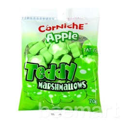 Kẹo xốp hương táo CorNichE Teddy gói 70g