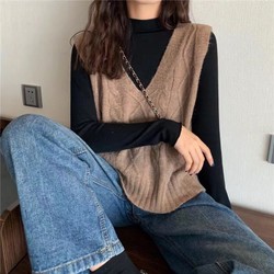 Áo len gile nữ, phong cách Hàn Quốc