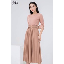 Chân Váy Xếp Ly Dài - Chân Váy Xếp Ly Dáng Dài Sang Chảnh Kèm Đai