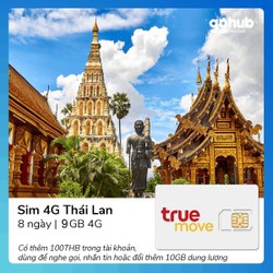 Sim 4G Thái Lan 8 ngày 9GB - Sim du lịch Thái Lan - Sim 4G Thái Lan