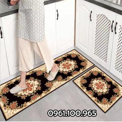 Set 2 Thảm trải bếp 3d chống trượt 