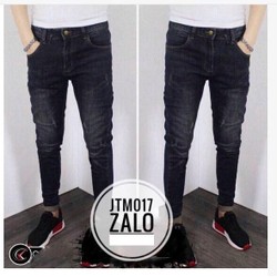 Quần Jean Nam CÀO xước nhỏ hàng Shop Cao Cấp màu đen đậm xám