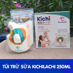 Túi trữ sữa Kichilachi 250ml mẫu mới 2019- 2 khoá zip rất chắc chắn Túi trữ sữa Kichilachi 250ml mẫu mới 2019- 2 khoá zip rất chắc chắn