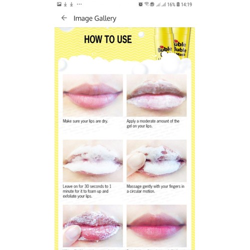 Mặt nạ  sủi bọt  tẩy tế bào chết môi Rire Bubble Bubble Lip Mask