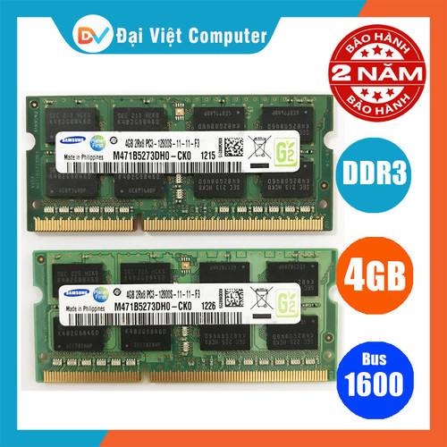 Ram laptop 4gb ddr3 bus 1600 nhiều hãng  crucial micron  samsung  hynix  eldipa.. pc3-12800s