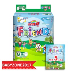 Bỉm Goon Friend Quần M58 Tặng 5 Miếng Cùng Size}