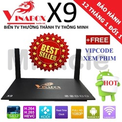 Android Tivi Box VINABOX X9 Ram 2G, hỗ trợ Voice Search - Vinabox X9
