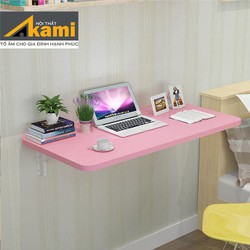 Bàn gấp thông minh 40x80cm màu hồng bản lề chịu lực 60kg – KA-BG4080-H