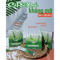 3 hộp CÀ PHÊ XANH CAFE GIẢM CÂN ĐỐT MỠ CHÍNH HÃNG CÔNG TY