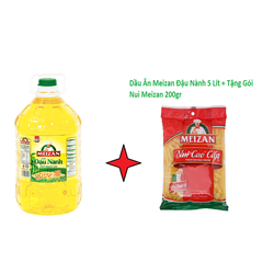 Dầu Ăn Meizan Đậu Nành 5 Lít + Tặng Gói Nui Meizan 200gr