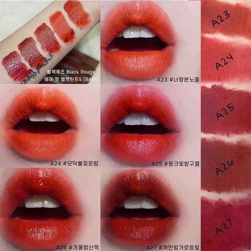 Son kem black rouge ver5 a23 a24 a25 a26 a27 chính hãng