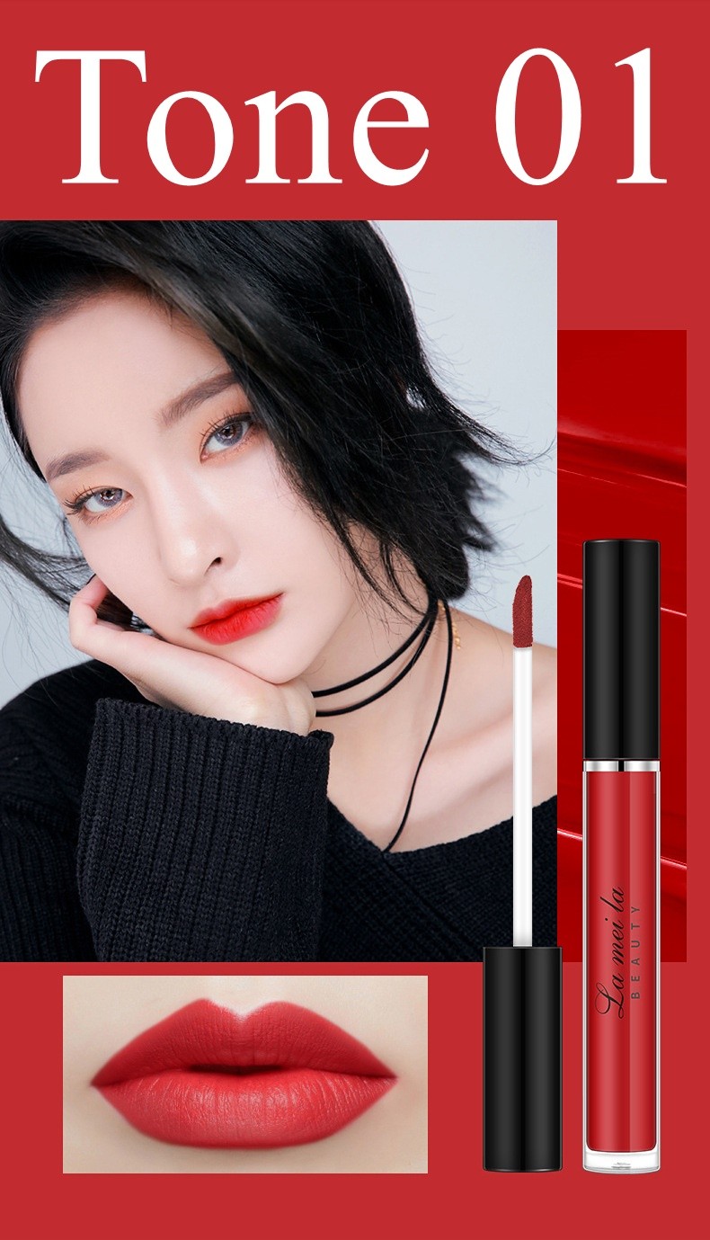 Hình ảnh Son kem lì dưỡng ẩm, bám màu không trôi Lameila 1005