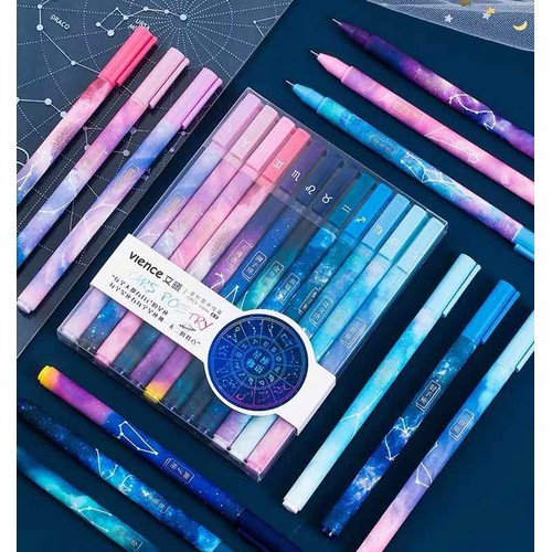 Bút bi nước 12 cung hoàng đạo kèm 20 ngòi bút