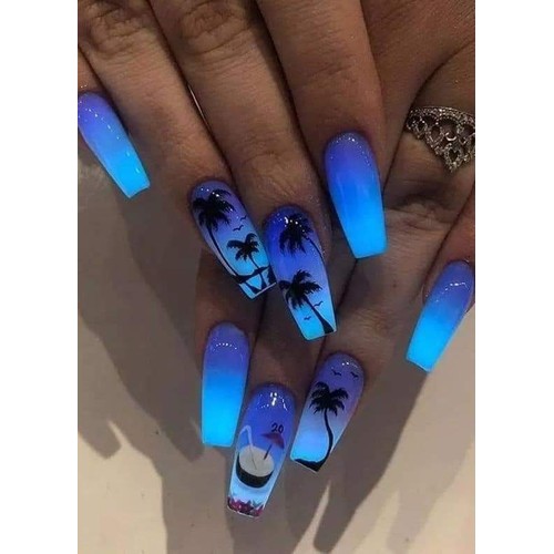 sét bột dạ quang trang trí móng