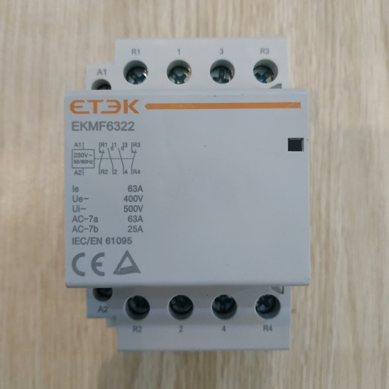 Contactor ETEK chuyển mạch 2NO 2NC 25A 63A làm ATS chuyển mạch nhanh 4