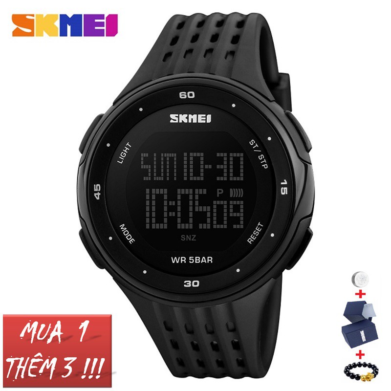 Đồng hồ nam Skmei 1219 dây cao su kiểu dáng men sport quân sự - 1031665449 1