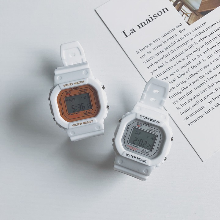 Đồng hồ điện tử SANOSI mặt vuông phong cách Unisex - 5601757676 6