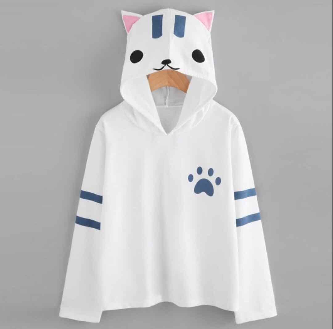 GIÁ TỐT] Chỉ 98,000đ - Áo hoodie nữ in hình con mèo dễ thương 