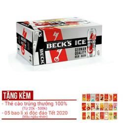 MẪU TẾT -TRÚNG THƯỞNG 20K ĐẾN 500K - BIA BECK ICE THÙNG 24 LON 330ML