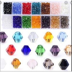 100g hạt nhựa hình nón đủ màu co góc cạnh 5mm – 100g hạt nhựa hình nón