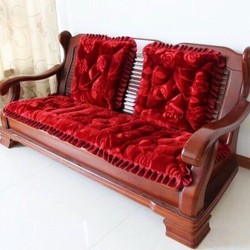 Bộ Thảm Đệm Ghế Nhung Hoa Hồng 3D Cao Cấp 170 cm X 50 cm l Kèm 2 Thảm Vuông 50cm x 50cm – demghenhung