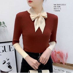 Áo gân nữ côt cổ tay dài