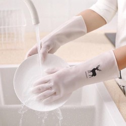 Combo 5 đôi găng tay cao su hình hươu mầu trắng siêu dai - găng tay hình hươu
