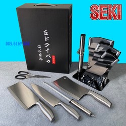 BỘ DAO NHẬT SEKI CHÍNH HÃNG - BỘ DAO INOX CAO CẤP - BỘ DAO NHẬT CHÍNH HÃNG - BỘ DAO NHẬT 5 MÓN - BỘ DAO CHẶT
