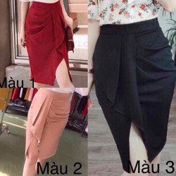 CHÂN VÁY BÈO CHÉO XẺ TRƯỚC DÁNG ÔM KHOÁ SAU HOT TREND – C50 – C50