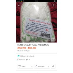 bỉm quần trần baby Trường phát 100M90L80xl