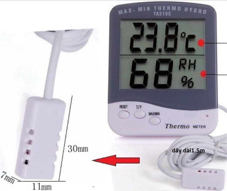 Đồng hồ đo nhiệt độ độ ẩm TA218C 3