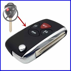 Vỏ Chìa Khoá Gập Độ Toyota inova fortuner camry 3 nút 4 nút Vỏ Chìa Khoá Gập Độ Toyota inova fortuner camry 3 nút 4 nút