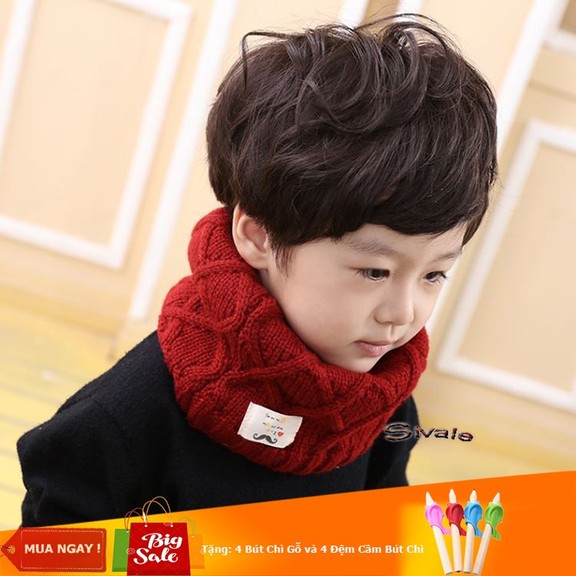 Khăn len choàng cổ cho bé trai và bé gái từ 2 đến 8 tuổi