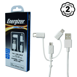 Cáp 3 in 1 Lightning-Micro-Type C Energizer C11UBX3CF