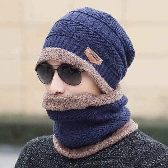 Mũ len nữ Hàn Quốc đẹp Mũ len kèm khăn cho cả nam và nữ