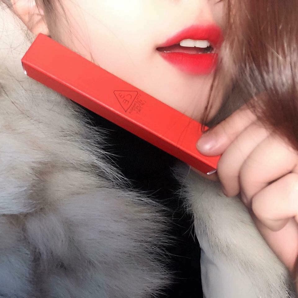 Hình ảnh Son kem 3CE Velvet Lip Tint ChildLike đỏ cam