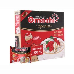Thùng 30 gói Mì khoai tây Omachi Special bò hầm xốt vang 92g