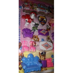 Combo bộ đồ chơi bàn ghế và 2 chú chó paw bằng nhựa - Timki