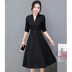 [SIÊU SALE] CHO XEM HÀNG TRƯỚC KHI NHẬN , hàng bao đẹp ĐẦM XÒE CỔ NẸP TRÒN PHỐI XẺ V HN2978