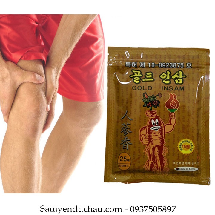 Combo 3 gói Cao Dán Hồng Sâm Gold Insam Hàn Quốc 25 Miếng