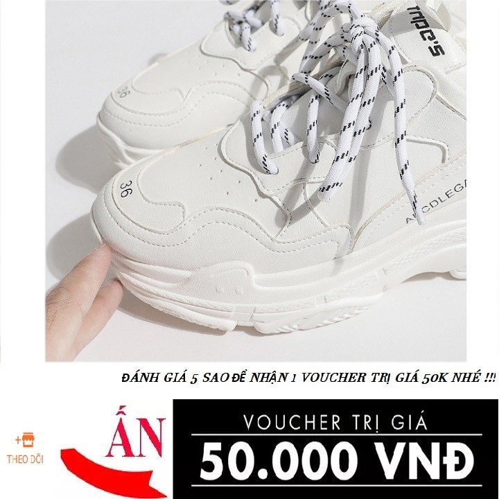 GIÀY SNEAKER NỮ ĐẾ CAO TRẮNG