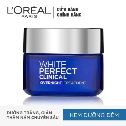 Kem Dưỡng Giảm Thâm Nám Và Trắng Mịn Ban Đêm L'Oréal White Perfect Clinical 50ml