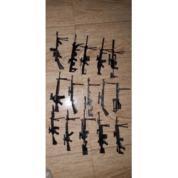 Set 15 mô hình lắp ráp súngD bằng nhựa trong game Pubg