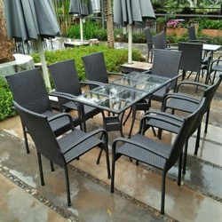 bộ bàn ghế cafe giả mây xuất khẩu mới giá sốc