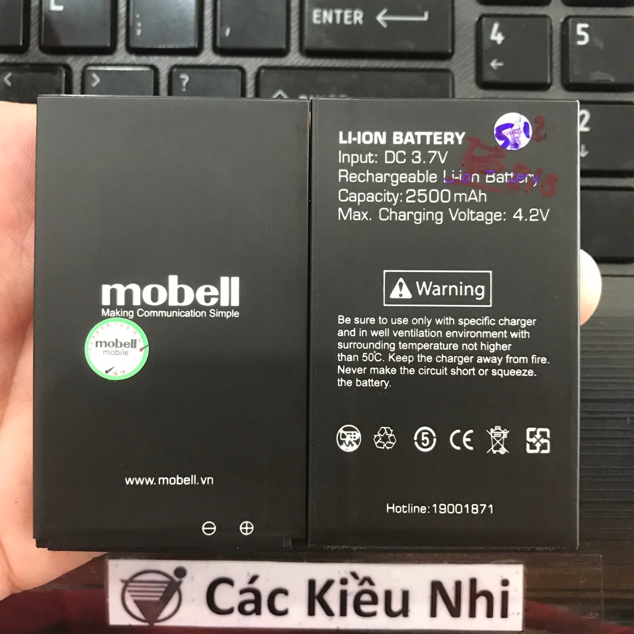 Pin mobell rock 1 2500mah