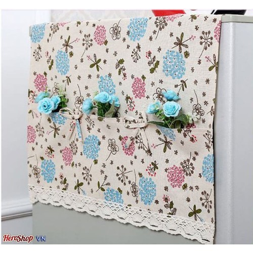 Khăn Trải Phủ Tủ Lạnh Máy Giặt  6 Túi Vải Chống Thấm