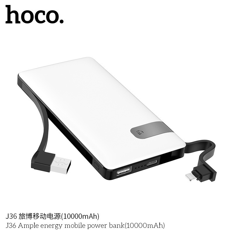 Hình ảnh Pin sạc dự phòng Hoco J36 10000mAh kèm cáp Lighting và giá đỡ điện thoại